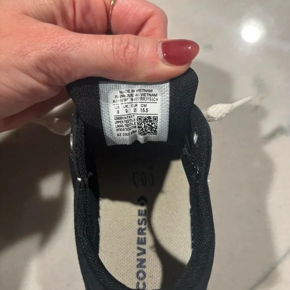 Converse Kids Black and White Sneakers - Picture 4 of 4